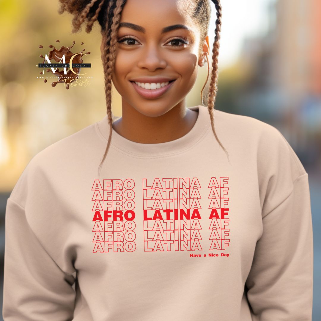 afro latina crewneck sweatshirt